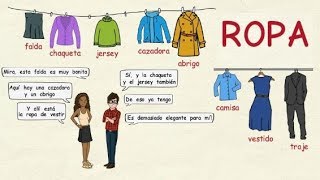 Aprender español La ropa 👕👖👗 nivel básico [upl. by Panther]