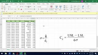 Process Capability Cp Cpk Calculation  Example  Lean Six Sigma the Analysis Phase [upl. by Aime]