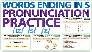 English Pronunciation Practice  How do you pronounce words ending in S [upl. by Thacker961]