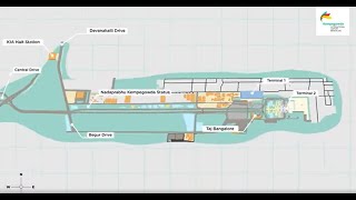 T2 at BLR Airport Route Map [upl. by Amsden654]