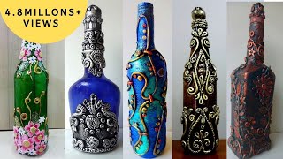 5 Bottle Decoration Ideas [upl. by Chemosh]