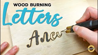 How to Wood Burn Letters  Templates and Freehand [upl. by Besnard]