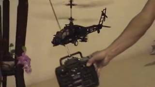 Apache AH64 Coaxial RC Helicopter Indoor Flight [upl. by Namia]