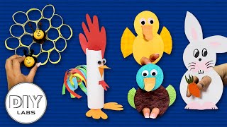 4 Cute Farm Animals  Crafts for Parents  FastnEasy  DIY Labs [upl. by Maidel]