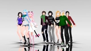 MMD Follow the leader  aphmau characters [upl. by Ttocserp]