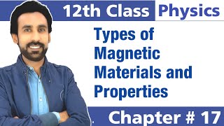 Paramagnetic Diamagnetic and Ferromagnetic Materials  12th Class Physics  Chapter 17 [upl. by Zaneta640]