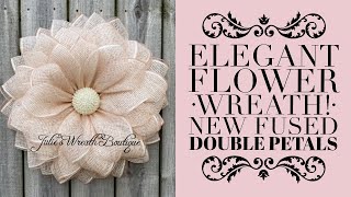 Flower Wreath Tutorial  How to Make a Deco Mesh Wreath  Bling Center [upl. by Aiuqram]