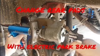 How to change rear brake pads with electric park brake using no scanner tools [upl. by Mil502]