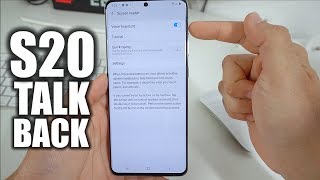 How to Disable  Turn OFF TalkBack on a Samsung Galaxy S20 [upl. by Ahsal]