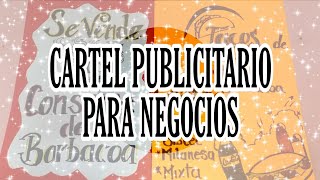 ¡Como hacer tu cartel publicitario llamativo 2 [upl. by Luise]