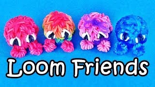 Rainbow Loom Charms 3D Fuzzies  quotLoom Friendsquot Loom Bands Fun Crazy Loom How To Make [upl. by Asyram]