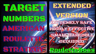 Target numbers roulette strategy  American roulette wheel Extended version [upl. by Falconer777]