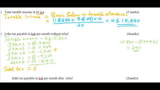 HOW TO CALCULATE INCOME TAXExample 1 [upl. by Jobey]