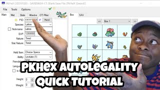 PKHex Autolegality Mod Tutorial  Make Legal Pokemon Fast  Pokemon Sword And Shield [upl. by Joacima]