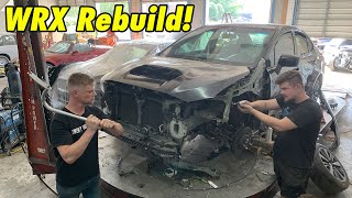 Helping Vtuned Rebuild his wrecked Subaru Wrx [upl. by Erehpotsirhc]