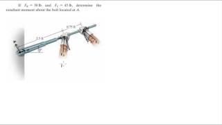 If FB  30 lb and FC  45 lb determine the resultant moment about the bolt located at A [upl. by Hobbie324]