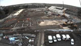 Rotherham United FC  New Stadium Construction Timelapse Aug 2011  Feb 2012 [upl. by Chessa]