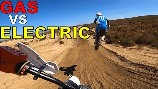 Electric Dirtbike Destroys 4 strokes in Motocross Race [upl. by Evreh]