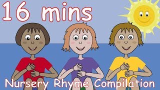 Wind the Bobbin Up and lots more Nursery Rhymes 16 minutes [upl. by Wilkey]