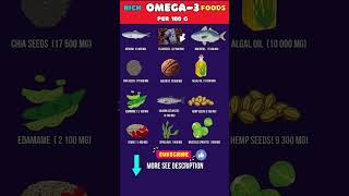 Top 12 Omega3 Rich Foods  Foods Rich in Omega3 Fatty Acids  Omega3 Rich Source [upl. by Kere]