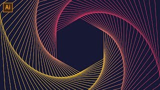 Geometric Line Art Tutorial  Adobe Illustrator [upl. by Akalam]