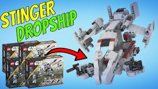 FOUR 501st Battlepacks  EPIC DROPSHIP Alternate Build  Lego 75345 [upl. by Zadack]