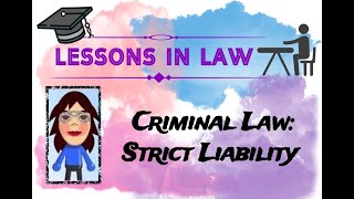 Strict Liability Criminal Offences [upl. by Sucramrej]