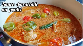 Sauce darachide au poulet Azidessi  Groundnut soup [upl. by Aihsot534]