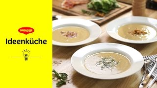 3 Ideen für Maronencremesuppe mit Topping  MAGGI Ideenküche [upl. by Aseral]