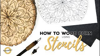 How to Wood Burn using Stencils [upl. by Nyrok]