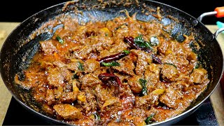 BEEF FRY  Beef Varuval  Kerala Beef Roast [upl. by Alliber]