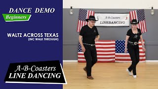 WALTZ ACROSS TEXAS  Line Dance Demo amp Walk Through [upl. by Ysset]