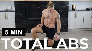 5 MIN ABS WORKOUT  TOTAL ABS WORKOUT [upl. by Clawson]