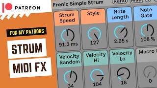 Frenic Simple Strum Midi effect Ableton Effects Rack for natural expressive chords [upl. by Lorena]