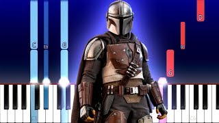 The Mandalorian Theme Piano Tutorial [upl. by Anilyx]