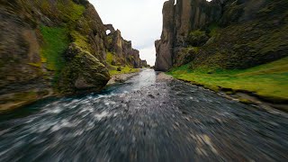 FPV Drone Flight through Beautiful Iceland Canyon [upl. by Aivad21]