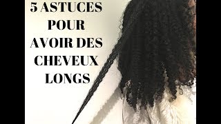 5 ASTUCES pour avoir de LONGS cheveux crépusbouclésfrisés [upl. by Naman]