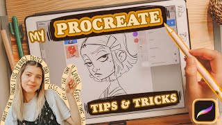 PROCREATE Tips amp Tricks  How I Draw Faster and Smarter  60  of the time it works every time  👽 [upl. by Bartholemy193]