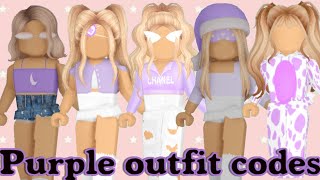 Aesthetic Purple Bloxburg Outfit Codes 💜 [upl. by Minoru]