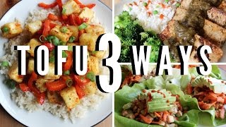 3 Awesome Tofu Recipes Easy amp Vegan [upl. by Elleina115]