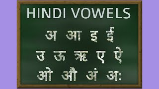 Hindi Vowels Pronunciation  Learn Hindi Alphabets [upl. by Ennaharas221]