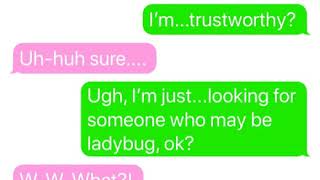 Adrien sees ladybug detransforms PART ONE  Miraculous Texting Story [upl. by Haramat]