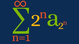 Real Analysis  The Cauchy Condensation Test [upl. by Airal]