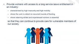 Portable long service leave information session for community services employers [upl. by Ynomrah]