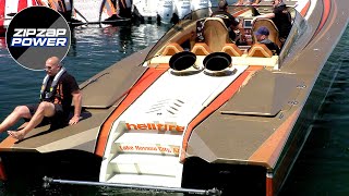 3000HP TURBINE BOAT STARTUP LOUD [upl. by Ecnirp]