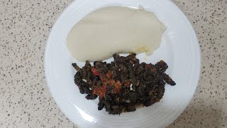 How to cook Mopane worms Madora or amaCimbi Zimbabwean recipe [upl. by Aleahpar]