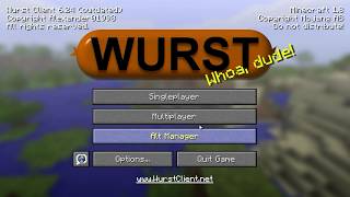 Minecraft Wurst Hack Client Download tutorial [upl. by Alleuol]