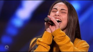 Ashley Marina 12YearOld WOWS With An Emotional Original For Her Dad Americas Got Talent [upl. by Siednarb]