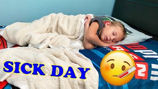 Sick Day Vlog  2 Kids Staying Home From School Sick [upl. by Norling579]