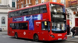 London Buses  Route 113  Edgware Station to Oxford Circus [upl. by Kaiulani205]